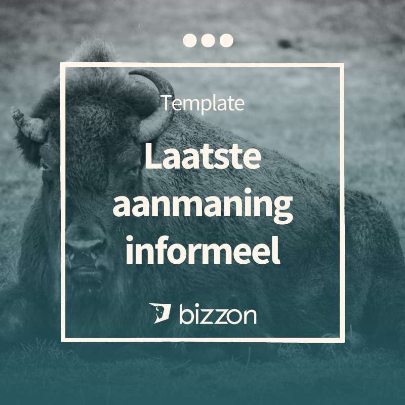 Bizzon Incassobureau Template laatste aanmaning informeel